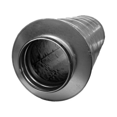 Ronde geluiddemper Ø 560mm - lengte 1200mm (100mm isolatie)