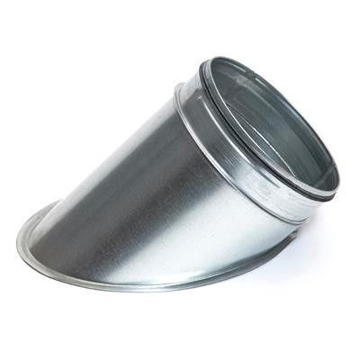 Spiro Platte Aftakking 45° Ø 160 mm. SAFE (met rubber)