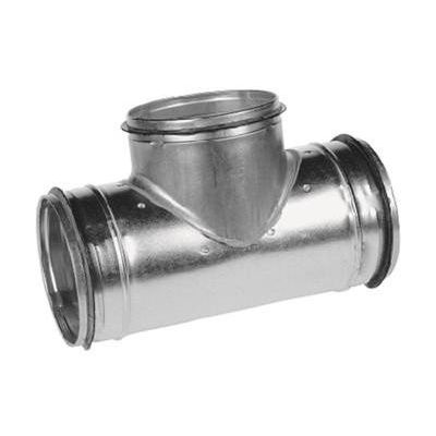 Spiro T-stuk 90° Ø 125 mm. SAFE (met rubber) 125-125-125