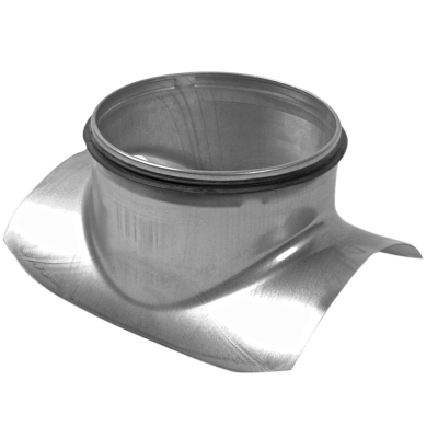Spiro Zadelstuk 90° Ø 400/560-160 mm. SAFE (met rubber)